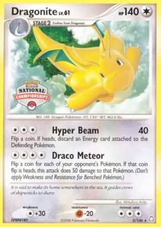 Dragonite - 2/146 (National Championships), League & Championship Cards 002/146
