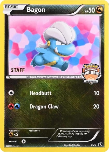 Bagon - 6/20 (Regional Championships) [Staff], League & Championship Cards 006/020