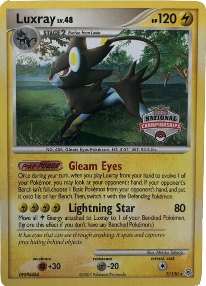 Luxray - 7/130 (National Championships), League & Championship Cards 007/130