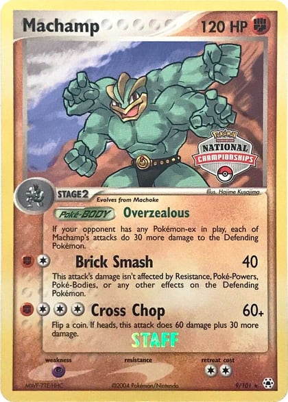 Machamp - 9/101 (National Championships) [Staff], League & Championship Cards 009/101