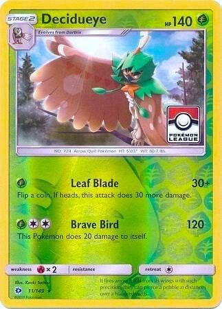 Decidueye - 11/149 (Pokemon League), League & Championship Cards 011/149