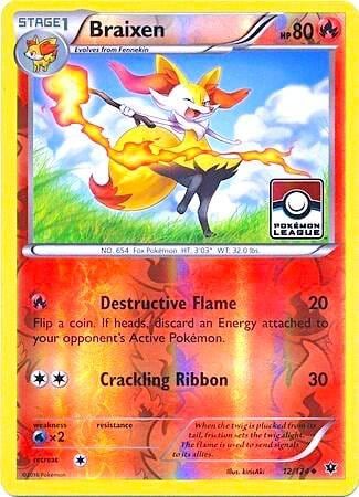 Braixen - 12/124 (Pokemon League), League & Championship Cards 012/124