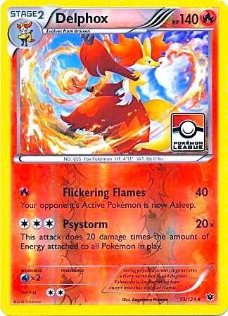Delphox - 13/124 (Pokemon League), League & Championship Cards 013/124