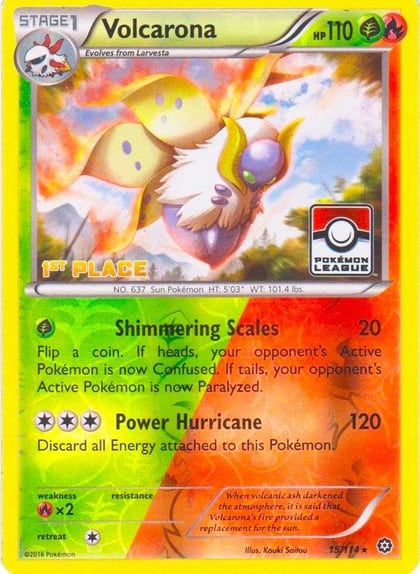 Volcarona - 15/114 (Pokemon League) [1st Place], League & Championship Cards 015/114