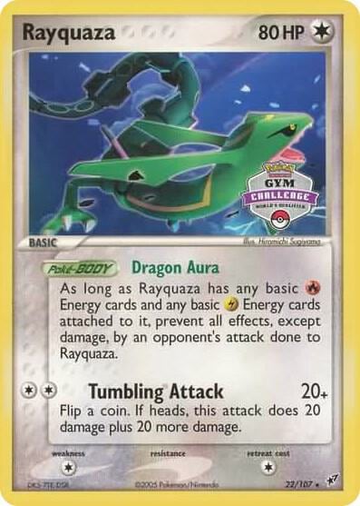 Rayquaza - 22/107 (2004-2005 Gym Challenge), League & Championship Cards 022/107