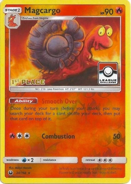 Magcargo - 24/168 (League Challenge) [1st Place], League & Championship Cards 024/168
