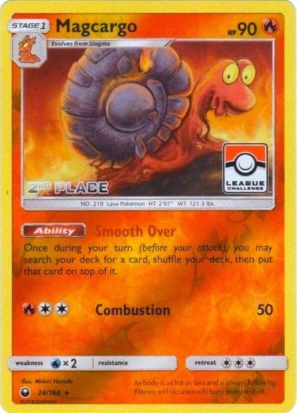 Magcargo - 24/168 (League Challenge) [2nd Place], League & Championship Cards 024/168
