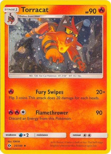 Torracat - 25/149 (Cosmos Holo), League & Championship Cards 025/149