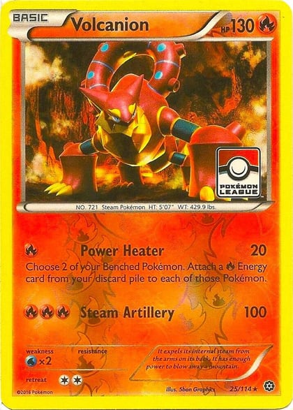 Volcanion - 25/114 (Pokemon League), League & Championship Cards 025/114