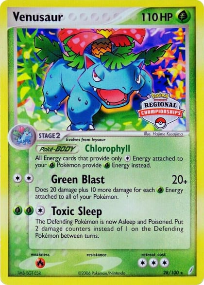 Venusaur - 28/100 (Regional Championships), League & Championship Cards 028/100
