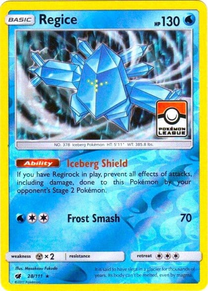 Regice - 28/111 (Pokemon League), League & Championship Cards 028/111