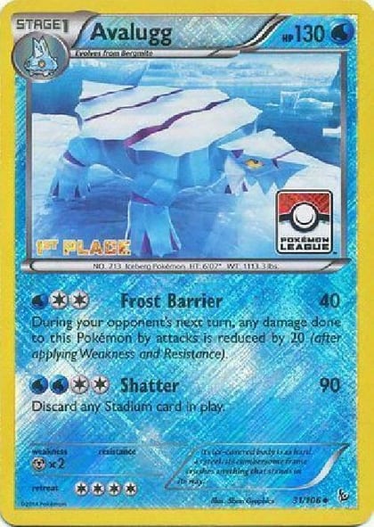 Avalugg - 31/106 (Pokemon League) [1st Place], League & Championship Cards 031/106