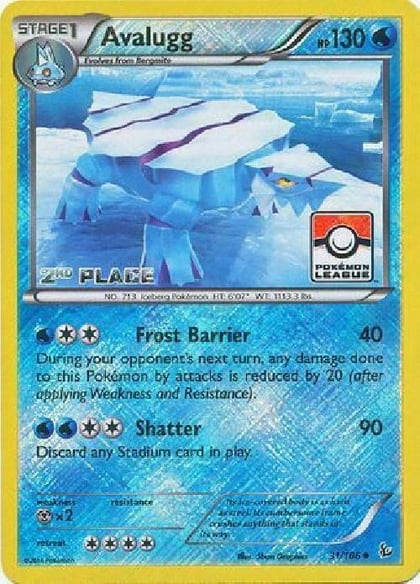 Avalugg - 31/106 (Pokemon League) [2nd Place], League & Championship Cards 031/106