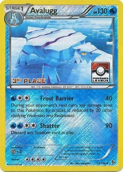 Avalugg - 31/106 (Pokemon League) [3rd Place], League & Championship Cards 031/106