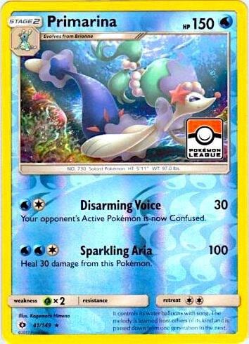 Primarina - 41/149 (Pokemon League), League & Championship Cards 041/149