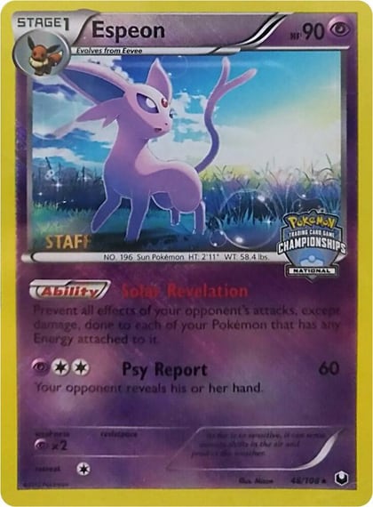 Espeon - 48/108 (National Championships) [Staff], League & Championship Cards 048/108