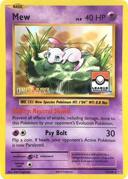 Mew - 53/108 (League Challenge) [1st Place], League & Championship Cards 053/108