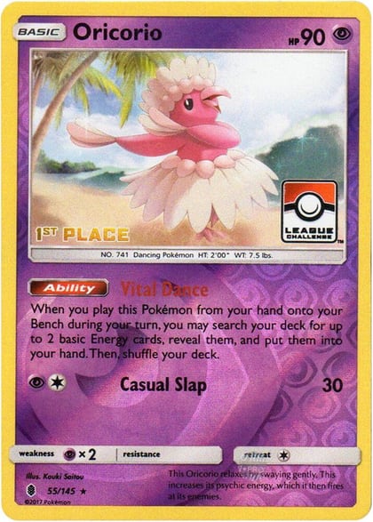 Oricorio - 55/145 (League Challenge) [1st Place], League & Championship Cards 055/145