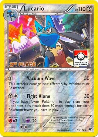 Lucario - 63/124 (Pokemon League) [3rd Place], League & Championship Cards 063/124