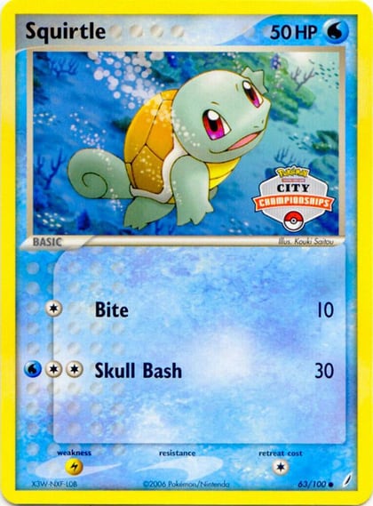 Squirtle - 63/100 (City Championships), League & Championship Cards 063/100