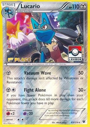 Lucario - 63/124 (Pokemon League) [1st Place], League & Championship Cards 063/124