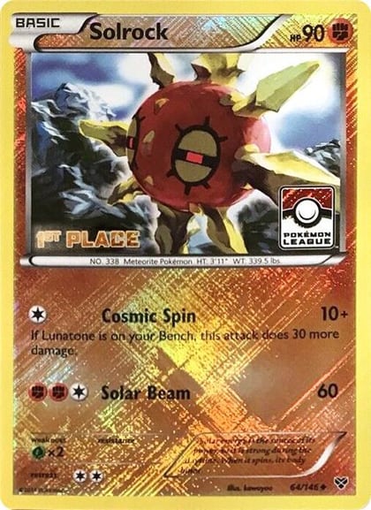 Solrock - 64/146 (Pokemon League) [1st Place], League & Championship Cards 064/146