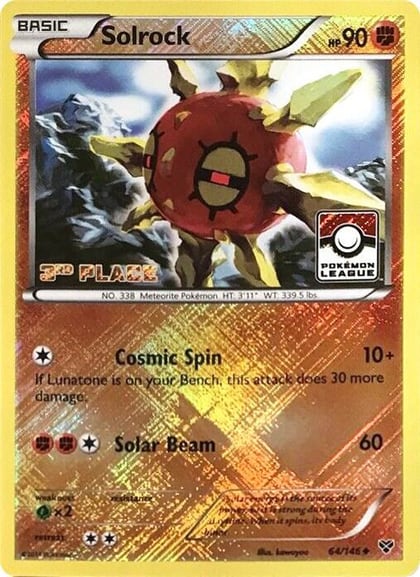 Solrock - 64/146 (Pokemon League) [3rd Place], League & Championship Cards 064/146