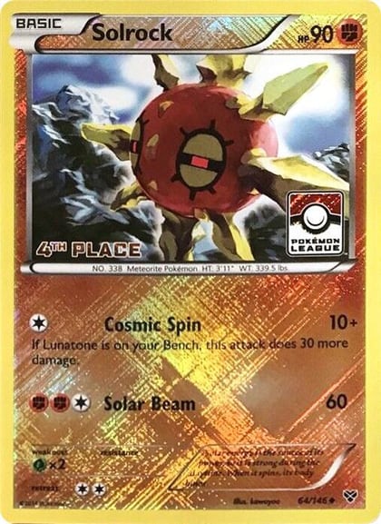 Solrock - 64/146 (Pokemon League) [4th Place], League & Championship Cards 064/146