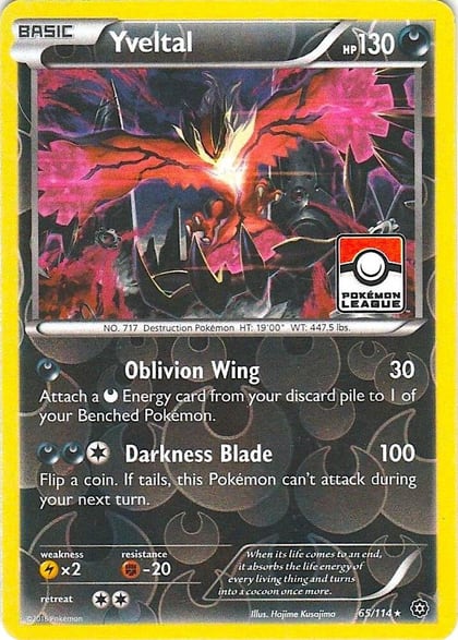 Yveltal - 65/114 (Pokemon League), League & Championship Cards 065/114