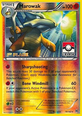 Marowak - 78/162 (Pokemon League) [1st Place], League & Championship Cards 078/162
