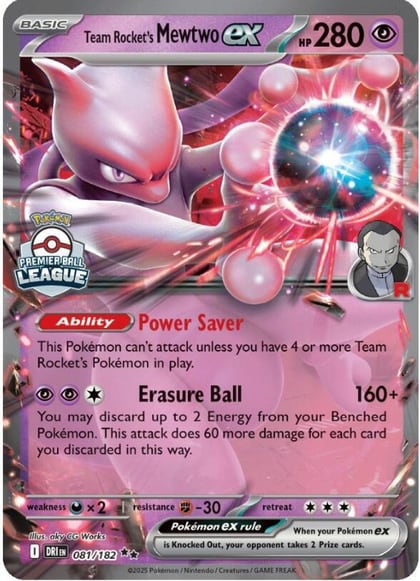 Team Rocket's Mewtwo ex, League & Championship Cards 081/182