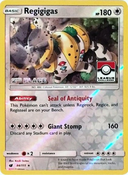 Regigigas - 84/111 (League Challenge) [2nd Place], League & Championship Cards 084/111