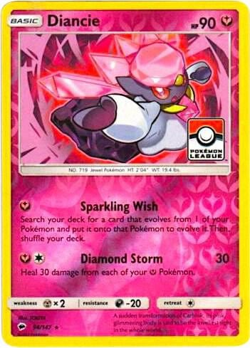 Diancie - 94/147 (Pokemon League), League & Championship Cards 094/147