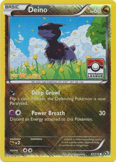 Deino - 97/113 (Pokemon League) [1st Place], League & Championship Cards 097/113