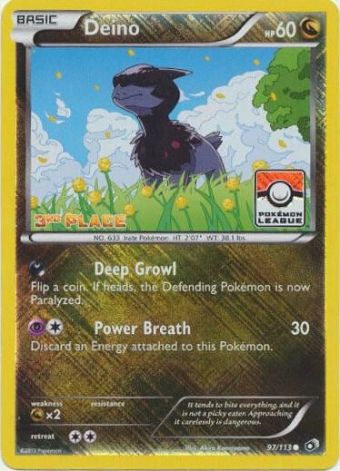 Deino - 97/113 (Pokemon League) [3rd Place], League & Championship Cards 097/113