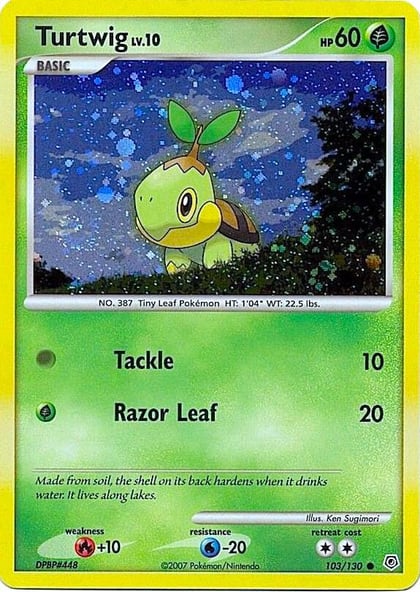 Turtwig - 103/130 (Cosmos Holofoil), League & Championship Cards 103/130