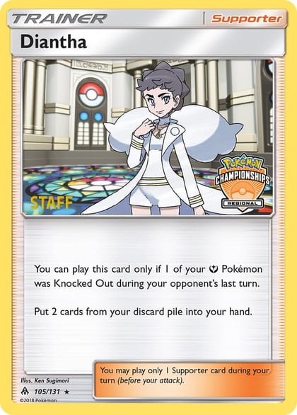 Diantha - 105/131 (Regional Championships) [Staff], League & Championship Cards 105/131