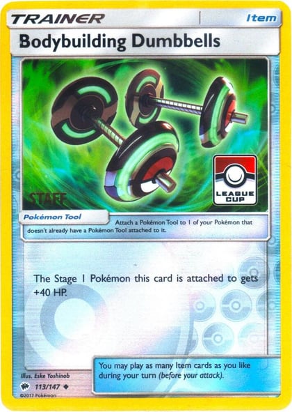 Bodybuilding Dumbbells - 113/147 (League Cup) [Staff], League & Championship Cards 113/147