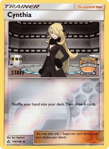 Cynthia - 119/156 (Regional Championships) [Staff], League & Championship Cards 119/156