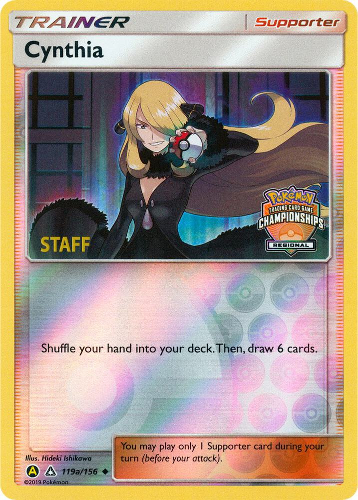 Cynthia - 119a/156 (Regional Championships) [Staff], League & Championship Cards 119a/156