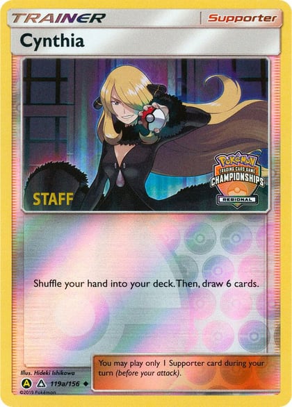 Cynthia - 119a/156 (Regional Championships) [Staff], League & Championship Cards 119a/156