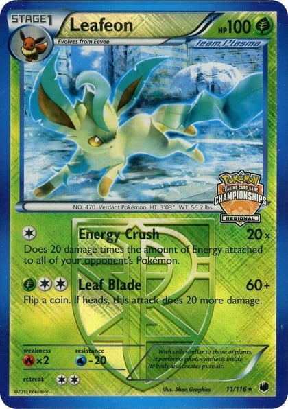 Leafeon - 11/116 (Regional Championship Promo), League & Championship Cards 11