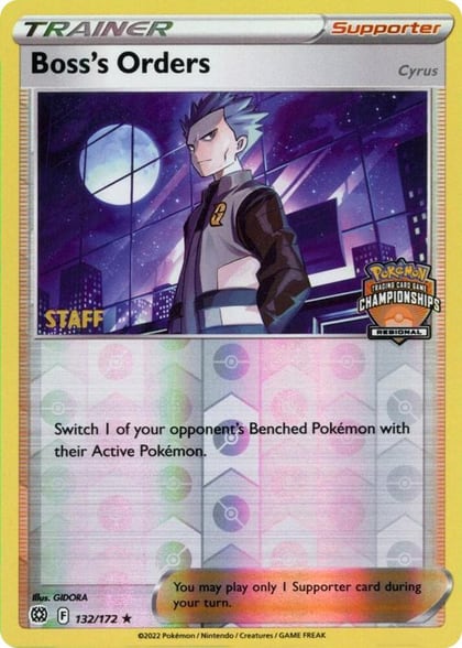 Boss's Orders - 132/172 (Regional Championships) [Staff], League & Championship Cards 132/172