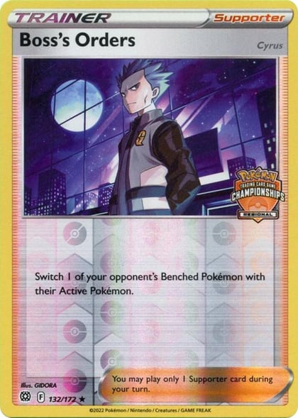 Boss's Orders - 132/172 (Regional Championships), League & Championship Cards 132/172
