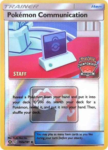 Pokemon Communication - 152a/152 (Oceania Championships) [Staff], League & Championship Cards 152a/181