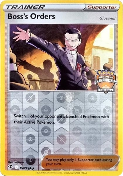 Boss's Orders - 154/192 (Regional Championships), League & Championship Cards 154/192