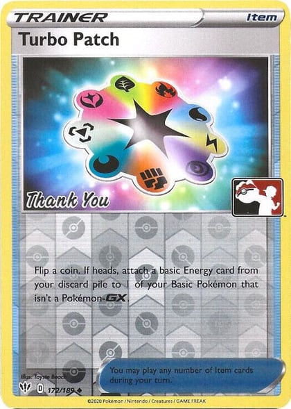 Turbo Patch - 172/189 (Pokemon League) [Thank You], League & Championship Cards 172/189
