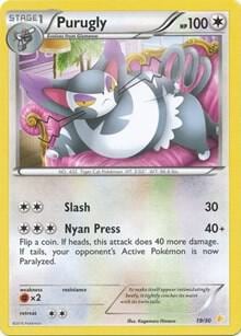 Purugly (19), XY Trainer Kit: Pikachu Libre & Suicune 19/30