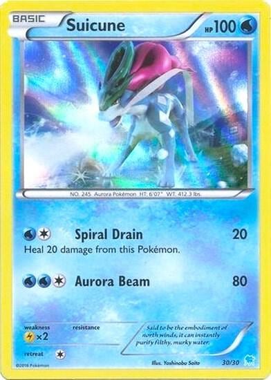 Suicune (30 - Holo), XY Trainer Kit: Pikachu Libre & Suicune 30/30