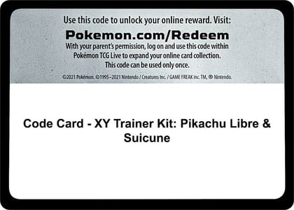 Code Card - XY Trainer Kit: Pikachu Libre & Suicune, XY Trainer Kit: Pikachu Libre & Suicune P283258